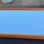 Vintage Brown Wooden Rectangular Wall Hanging Morris Mirror Large thumbnail 9