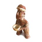 Vintage Precolumbiaanse Beeld Man Maya/Inca/ Azteken Aardewerk, Oud thumbnail 2