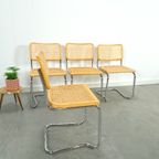 Italiaanse Webbing Set Stoelen Met Chromen Buisframe thumbnail 5