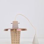 Vintage Glazen Hanglamp Koper Glas Mid Century ‘60 Denmark thumbnail 5