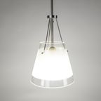Hala Zeist - Hanglamp - Gesatineerd Glas - Gemerkt - Post Modern - 80'S thumbnail 2