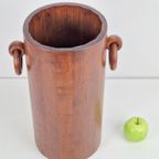 Vintage Massief Houten Paraplubak, Frankrijk 1950 Art Deco thumbnail 6