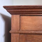Eiken Tweedeurs Kast Met Bovenlade, Planken En Binnenlades, 104 Cm Breed thumbnail 4