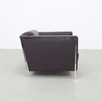 Lounge Chair “Steel” In Leather And Steel By Moroso, 2000S thumbnail 4