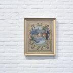Beige Lijst Geborduurd Huisje Meer thumbnail 2