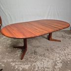 Glostrup, Vintage Jaren 60 Deense Ronde Ovale Tafel Teak thumbnail 2