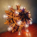 Grote Plafondlamp In Goudkleurig Metaal, Banci Firenze, 1960 thumbnail 7