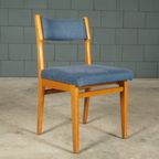 Set Van 6 Vintage Eetkamerstoelen – Blauw thumbnail 3