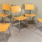 Set Van 5 Vintage Ruud Jan Kolkke Stoelen Eetkamerstoelen thumbnail 22