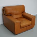 Roche Bobois Clubfauteuil In Tan/Cognac Nekleer thumbnail 5