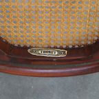 Originele Set Van 8 Hoge Vintage Donkerbruine Bentwood Thonet Stoelen Model “Lange Jan/ Long John thumbnail 21