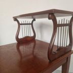 Klassiek Art Nouveau Jugendstil Harp Bijzettafeltje. thumbnail 10