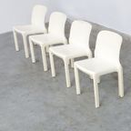 4 Witte Selene Stoelen Vico Magistretti Voor Artemide thumbnail 2