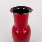 Opalino Red Vase By Venini thumbnail 4