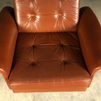 Vintage Lederen Draaifauteuil – Jaren 70 thumbnail 12