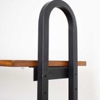 Vintage Wandsysteem Met Bureau Teakhout En Zwart Metalen Frame - Reliving thumbnail 3