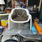 Very Rare Inside/outside Polyester Lounge Chair With Leather Upholstery 1960s thumbnail 10