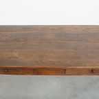 Antieke Franse Boeren Eettafel Met 2 Lades En Een Mooie Luxe Rustieke Uitstraling thumbnail 9