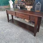 Grote Robuuste Sidetable, Haltafel, Wandconsole thumbnail 5