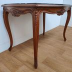Vintage Keukentafel Eettafel Eetkamertafel Met Marmer Blad thumbnail 10