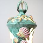 Ceramic Lantern With Sealife Decor, Vietri Sul Mare, Italy. thumbnail 6