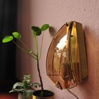 Gouden Wandlamp Groot Roze Glas thumbnail 6