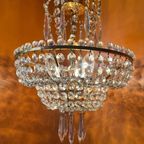 Murano Opaliserende Kristal Pegels Hanglamp Kroonluchter Kristal Vintage thumbnail 8