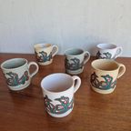 70's 6 Vintage Mokken Koffiemokken Keramiek thumbnail 6