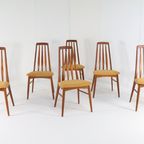 Set 6 Niels Koefoed Model Eva Stoelen Eetkamerstoelen 'lindeskovs' Vintage thumbnail 4