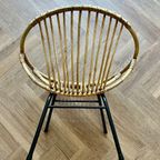 Rohé Noordwolde Rotan Bamboe Fauteuil 1960 thumbnail 6