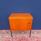 Retro Vintage Teak Fineer Mini Bureau, Bureautje, Desk, Kast thumbnail 9