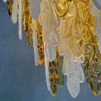 Xl Murano Chandelier Gold/ White Leaves thumbnail 8