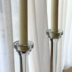 Set Of 2 Vintage Glass Candle Holders thumbnail 5