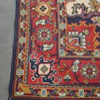 Vintage Vloerkleed Met Voornamelijk Rood En Donkerblauw Met Patronen 236x170cm thumbnail 4