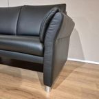Prominent 2 Zits Bank - Zwart - Leder - Nieuwstaat - Design thumbnail 4