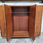 Mid Century Pallisander Fineer Klerenkast 4 Deurs Deens thumbnail 8