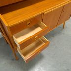 Teak Fineer Kast Uit Zweden Met Lades, Legplank En Uitschuifbare Plank thumbnail 10