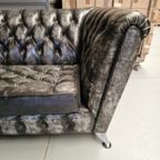 Chesterfield Royal 3-zits Bank – Leer, Antiek Zilver thumbnail 5