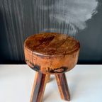 French Oak Stool, 1950 thumbnail 8