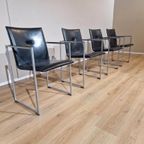 4x Arco Frame - Eetkamerstoelen - Zwart - Leder - Design thumbnail 6