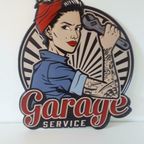 Groot Blikken Bord Garage Mancave Keet Geen Reclamebord thumbnail 2