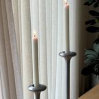 Set Of 2 Vintage Ikea Chrome Candlesticks thumbnail 4
