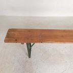 Klapbank, Bank Inklapbaar Voor Terras, 220 Cm Lang, Jaren 60 thumbnail 4