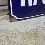Zwaar, Groot, Dik Geëmailleerd Gebold Bord Kreis-sparkasse. thumbnail 2