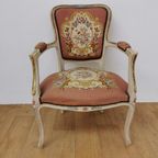 Brocante Vintage Gobelin Queen Ann Stoeltje, Fauteuiltje 03 thumbnail 15
