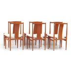 Set Van 6 Vintage Teak Eetkamerstoelen, Deens Design thumbnail 4