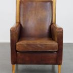 Comfortabele Schapenleren Art Deco Design Fauteuil Met Een Luxe Uitstraling thumbnail 16