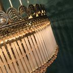 Italiaanse Opaliserende Hollywood Vintage Regency Hanglamp Met Opaal Roze Kralen thumbnail 7