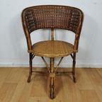 Vintage Bamboe Fauteuil, Rattan Stoel, Stoeltje thumbnail 6