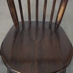 Set Van 4 Vintage Houten De Ster Gelderland Design Spijlen Stoelen thumbnail 9